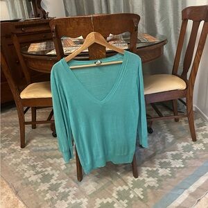 J. Crew Aqua Silk & Linen Light Weight Knit like new size M